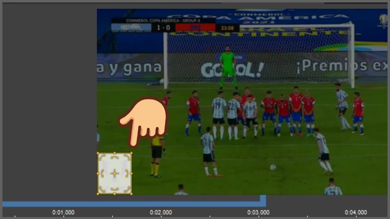 Kéo chỉnh để layer che hết toàn bộ logo