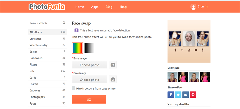 PhotoFunia - Phần mềm ghép mặt vào ảnh online