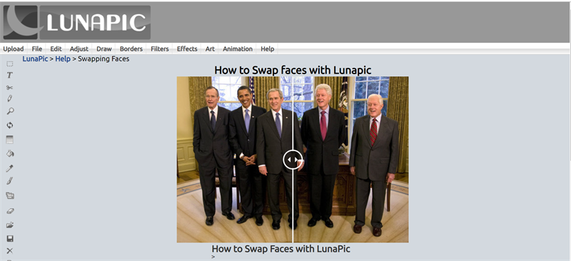 lunapic.com - Ghép mặt vào ảnh có sẵn online