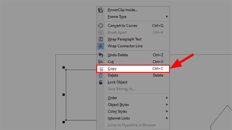 Chọn đối tượng bạn muốn copy > Click chuột phải > Chọn Copy