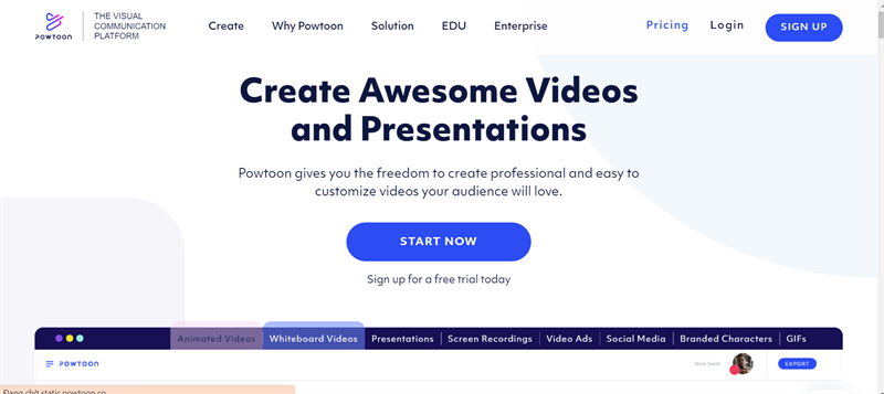 8. powtoon.com - Làm video quảng cáo online