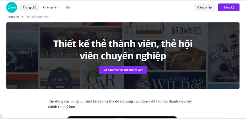 Canva: Làm thẻ nhân viên online