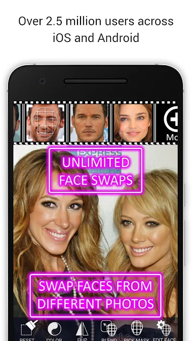 Face Swap Booth ልዩ Phần mềm đặc biệt để tải ảnh khuôn mặt lên người khác
