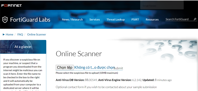 Có những phần mềm nào scan virus online miễn phí hiệu quả?