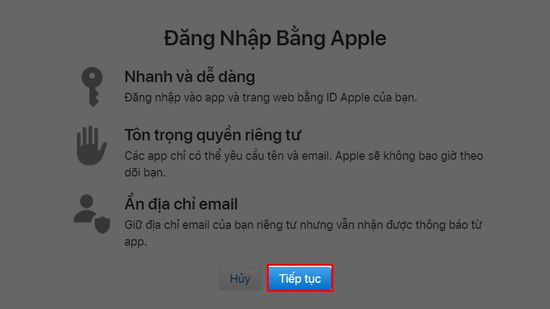 Tạo t&agrave;i khoản Prezi bằng Apple