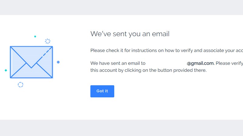 Prezi gửi email x&aacute;c minh