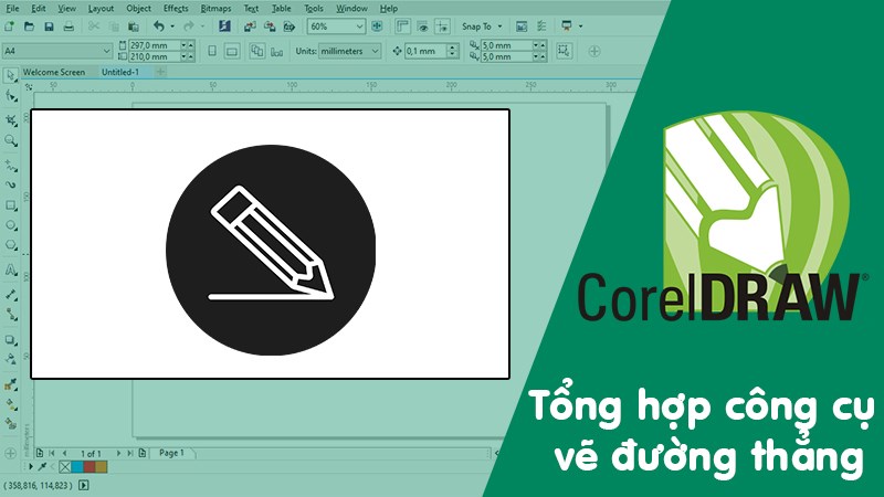 4 công cụ vẽ đường thẳng trong Corel cho người mới bắt đầu