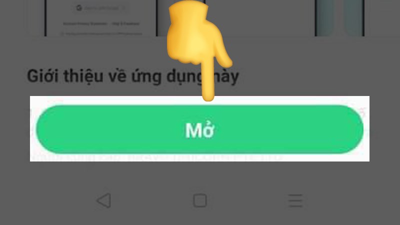 Sau đó hãy chọn mở ứng dụng Sau đó hãy chọn mở ứng dụng