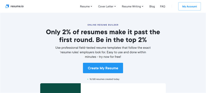 resume.io - Tạo CV Tiếng Anh online