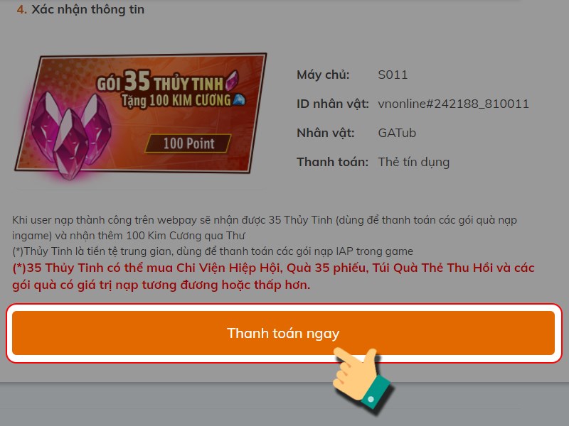 Thanh toán ngay Thanh toán ngay