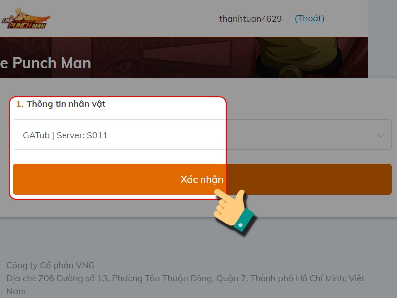 Chọn nhân vật Chọn nhân vật