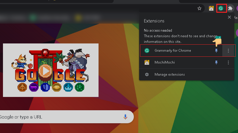 Ghim ứng dụng Grammarly trên Chrome để dễ dàng sử dụng
