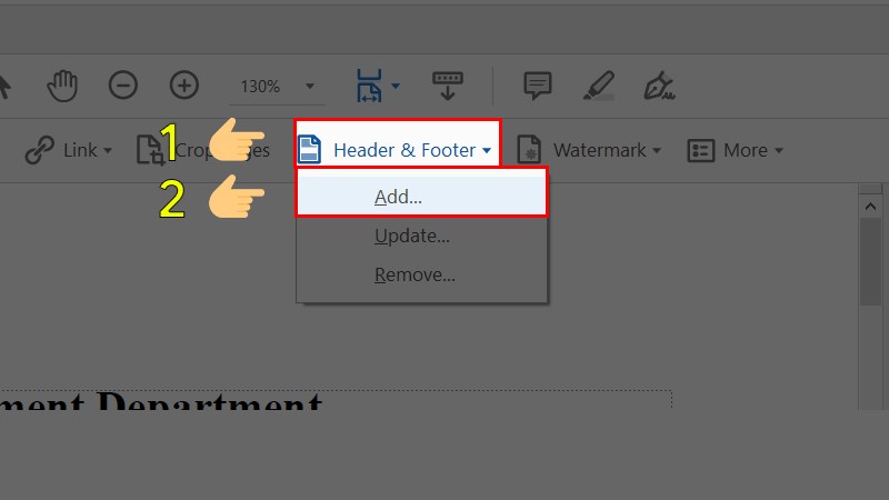 Cách đánh số trang PDF trong Foxit Reader