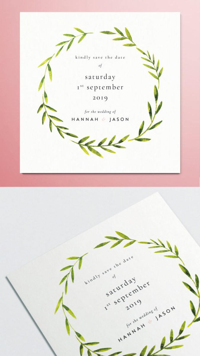 Botanical Save The Date Template