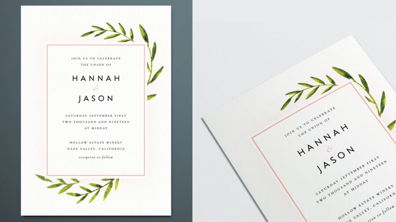 Botanical Wedding Invitation Template