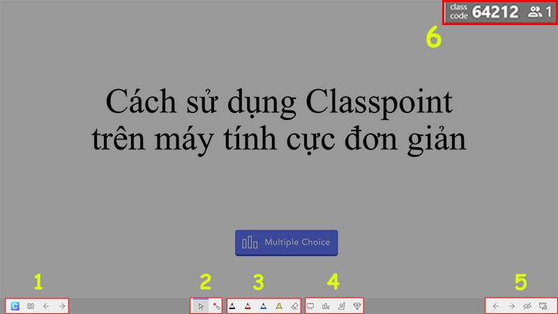 Thanh công cụ của ClassPoint