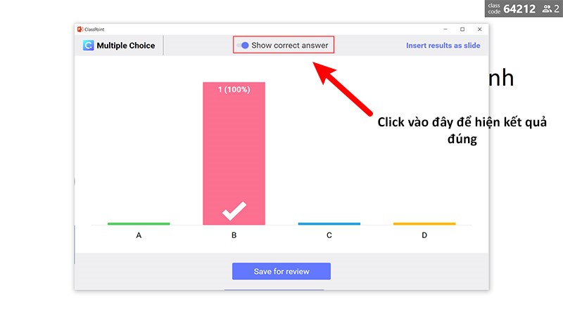 Phần kết quả được hiển thị trong bảng Result