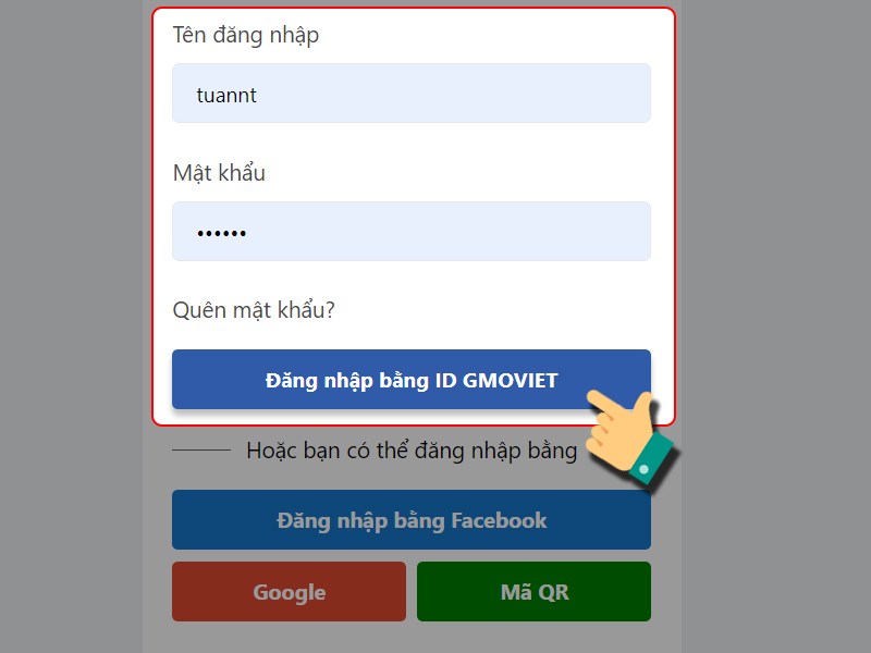Đăng nhập tài khoản game của bạn Đăng nhập tài khoản game của bạn