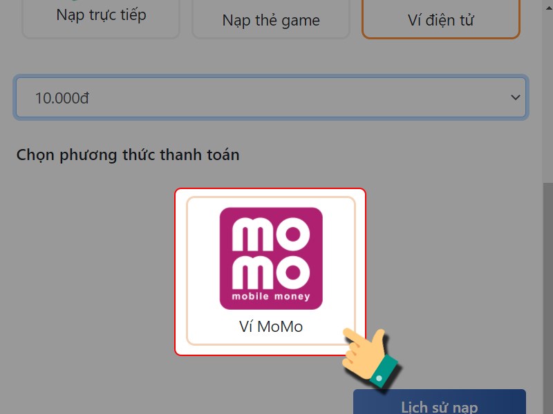 Chọn Ví MoMo Chọn Ví MoMo