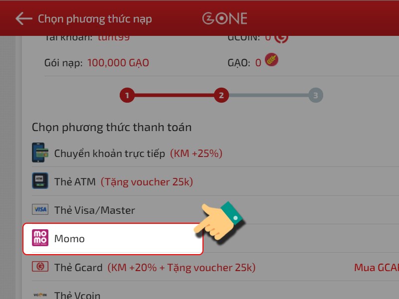 Thanh to&aacute;n bằng MoMo