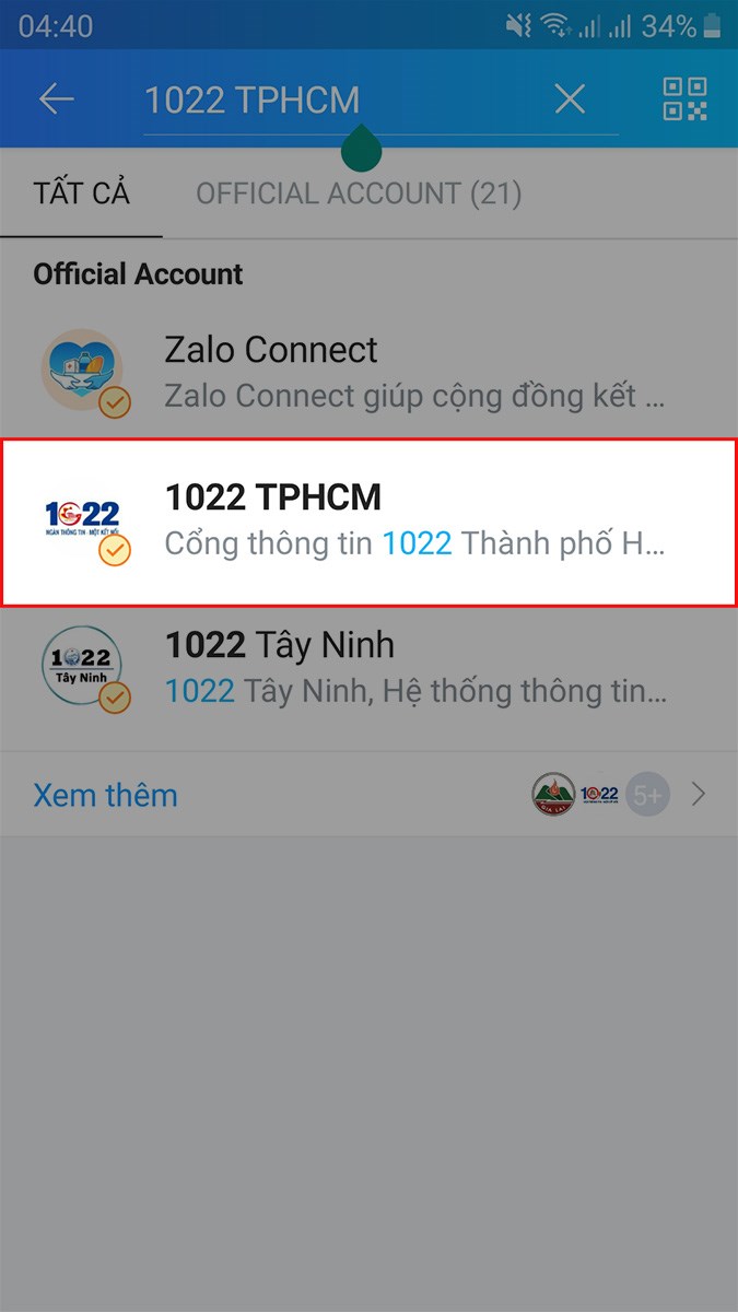 Chọn 1022 TPHCM
