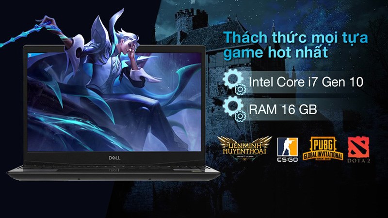 Cấu hình Dell G5 15 5500 hỗ trợ chơi game nặng, thiết kế đồ hoạ, edit video