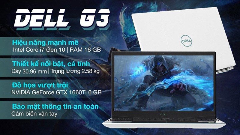  Dell Gaming G3 15 i7 GTX 1660Ti có hiệu năng mạnh mẽ