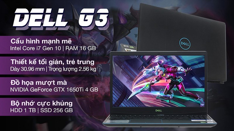 Dell Gaming G3 15 i7 10750H GTX 1650Ti