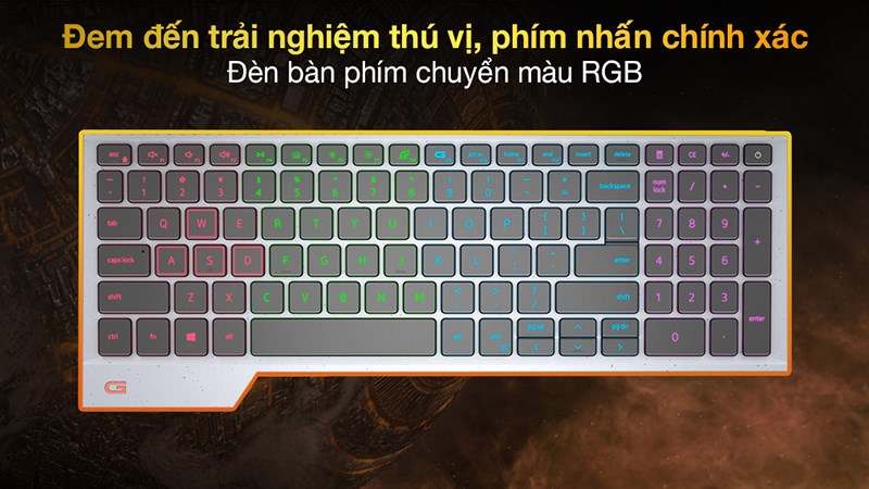 Dell Gaming G15 5515 sở hữu bộ bàn phím được chế tạo bền bỉ