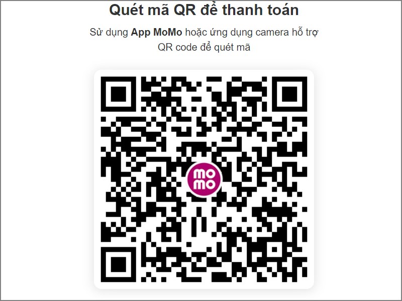 Quét mã QR để thanh toán