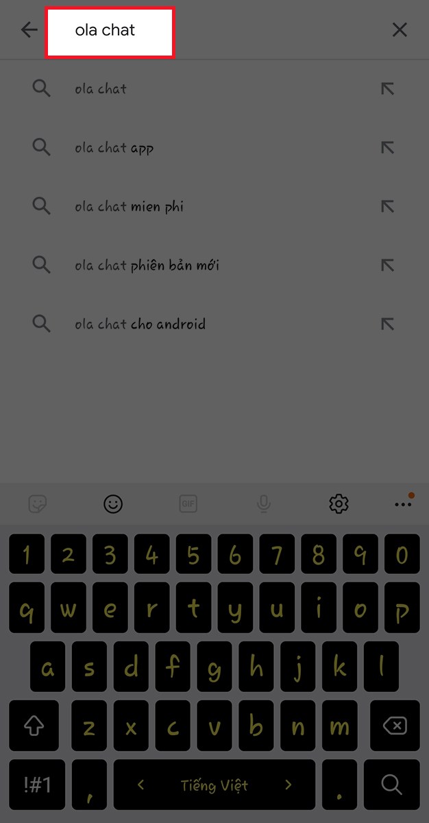  t&igrave;m từ kh&oacute;a Ola chat