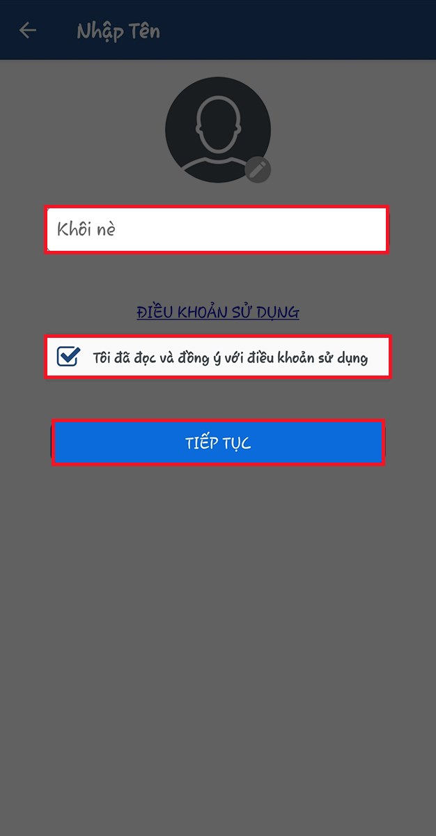 Nhập T&ecirc;n t&agrave;i khoản m&agrave; bạn muốn tạo