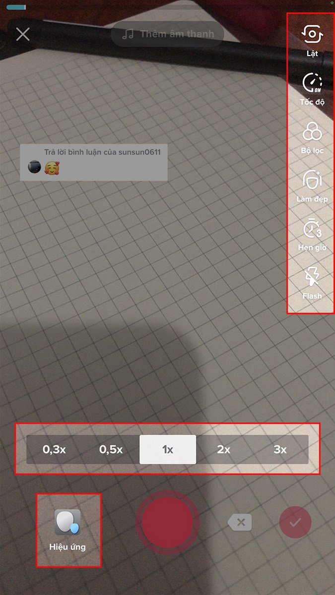 Bạn có thể tùy chỉnh tốc độ quay video, thêm các bộ lọc, hiệu ứng làm đẹp,... cho video