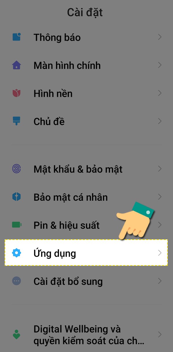 Nhấn mục ứng dụng