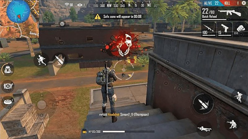 Hiệu ứng của những pha Headshot trong Free Fire