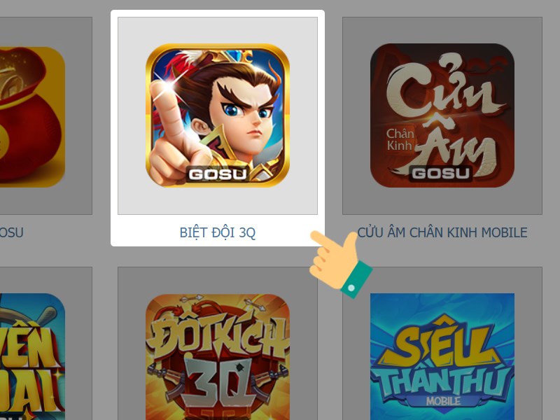 Chọn game Biệt Đội 3Q