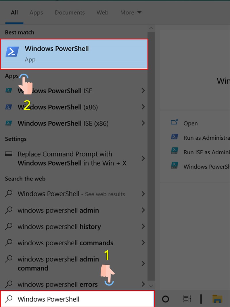 Mở Windows PowerShell