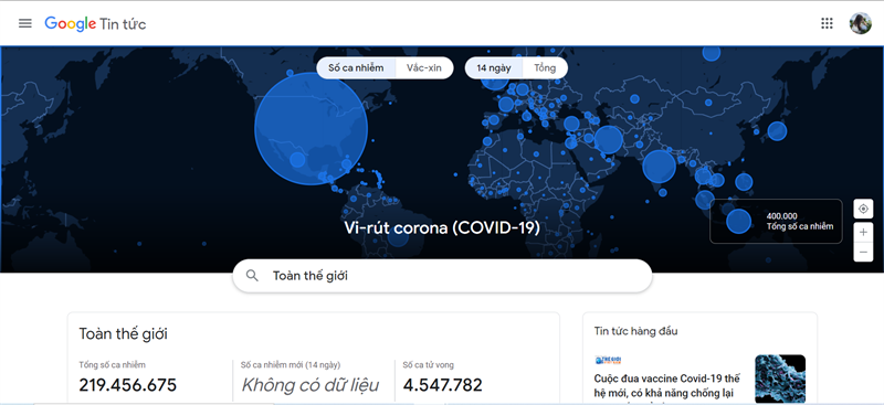 C&ocirc;ng cụ theo d&otilde;i COVID-19 của Google&nbsp;