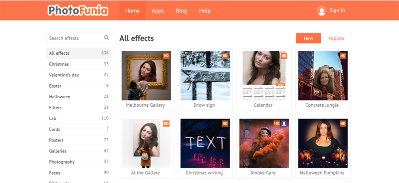PhotoFunia: Trang web chỉnh hiệu ứng ảnh online