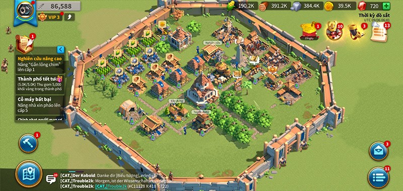 Giao diện game Rise Of Kingdoms trên Android