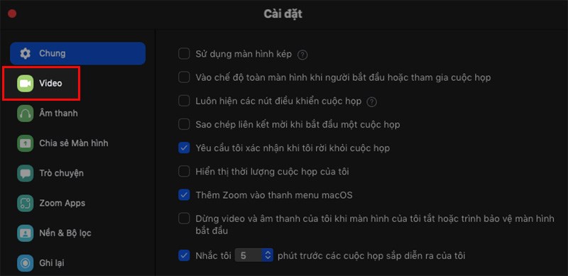 Chọn Video