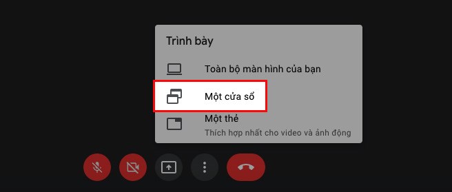 Chọn Một cửa sổ Chọn Một cửa sổ