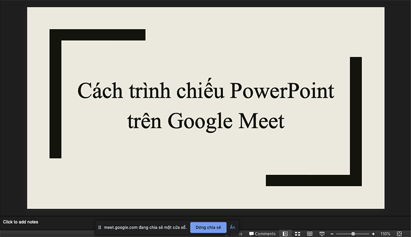 Sau khi màn hình slide PowerPoint được hiển thị, bạn tiến hành thuyết trình hoặc giảng dạy Sau khi màn hình slide PowerPoint được hiển thị, bạn tiến hành thuyết trình hoặc giảng dạy