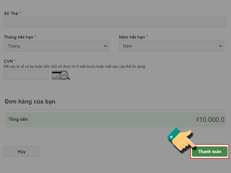 Nhấn thanh to&aacute;n