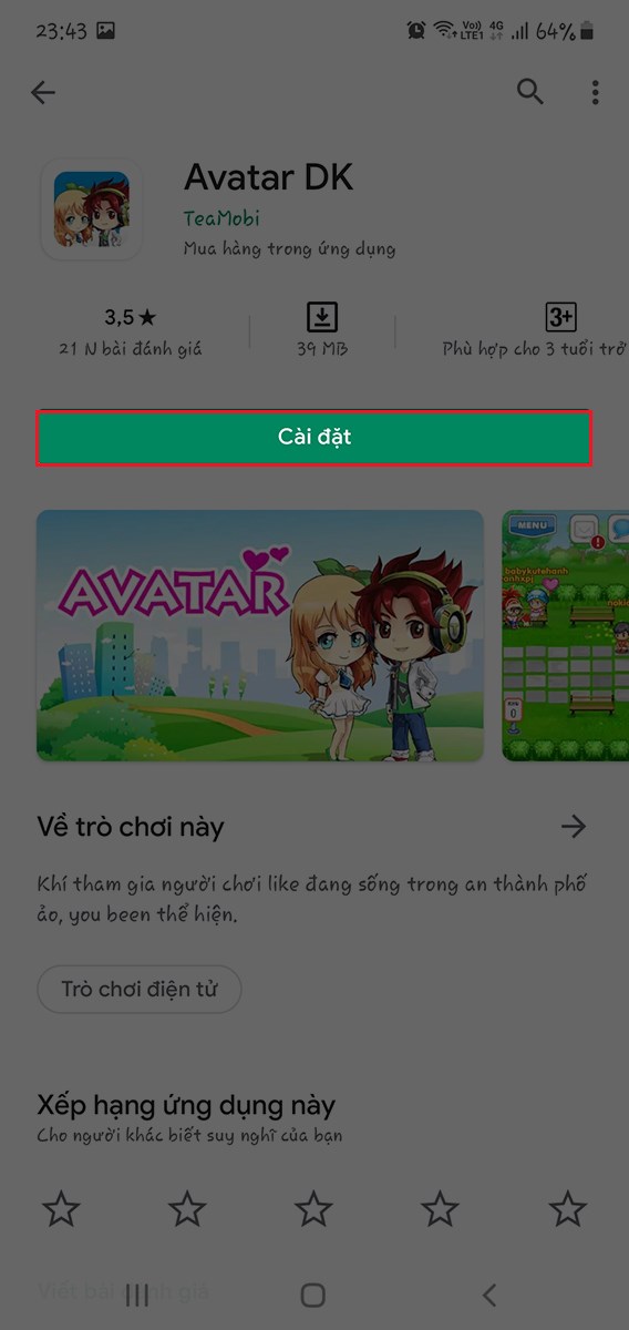 Tải và tạo tài khoản Avatar mới nhất 2024: Phiên bản mới nhất của Avatar đã được ra mắt với những tính năng hiện đại và đồ họa tuyệt vời hơn. Hãy tải và tạo tài khoản ngay để khám phá các tính năng mới đã được cập nhật và tham gia đua top với những người chơi khác trên khắp thế giới.