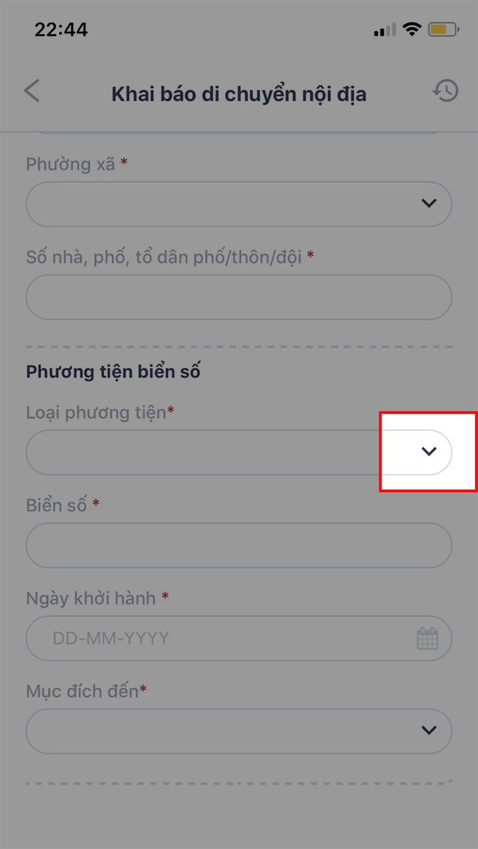 Nếu giống với địa chỉ thường trú, bạn chỉ cần nhấn dấu tích vào ô Giống thường trú