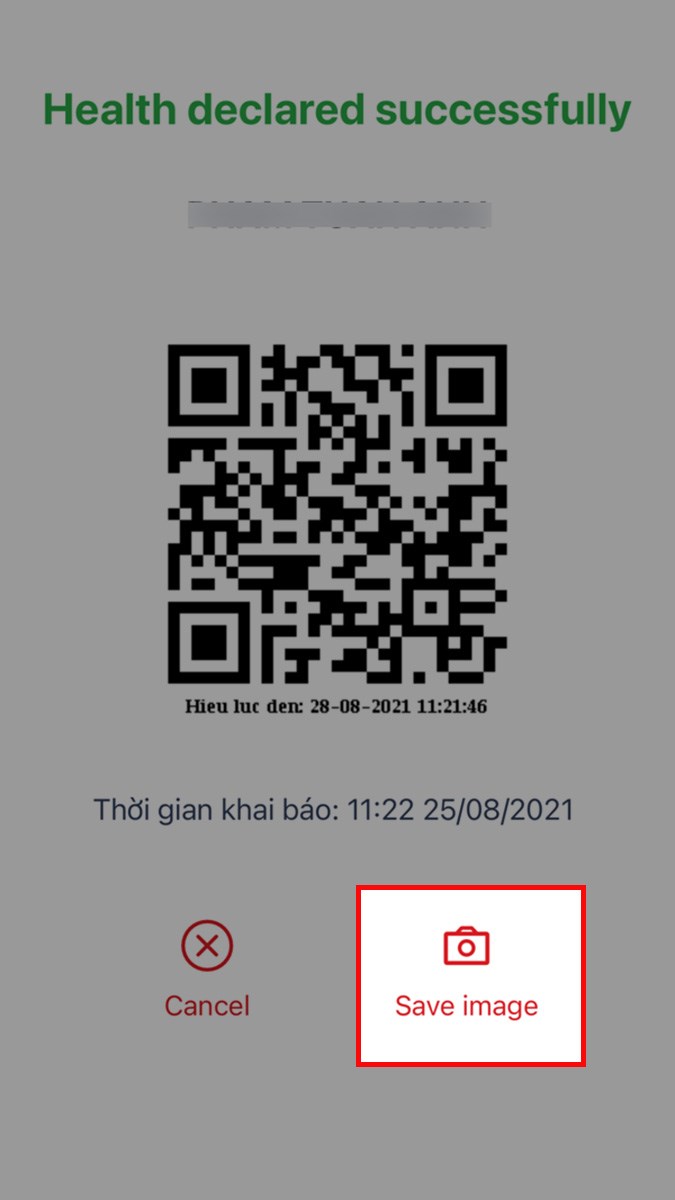 Bạn có thể chọn Save image để lưu hình ảnh mã QR về máy