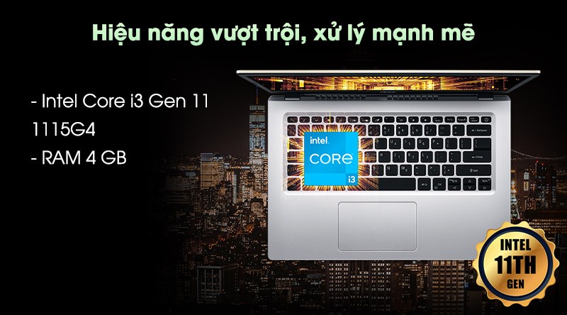 Phần cứng của Acer Aspire 5 A514 54 33WY i3 1115G4/4GB/256GB/Win10