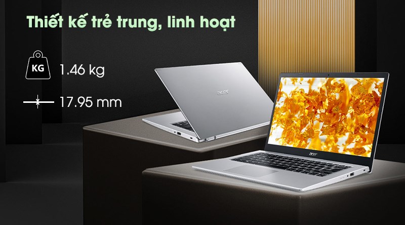 Thiết kế sang trọng của Acer Aspire 5 A514 54 33WY i3 1115G4/4GB/256GB/Win10