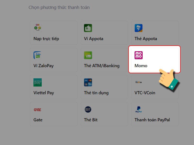 Thanh to&aacute;n bằng v&iacute; MoMo